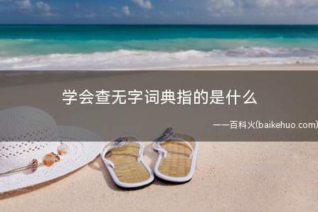 学会查无字词典指的是什么