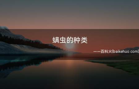 螨虫的种类