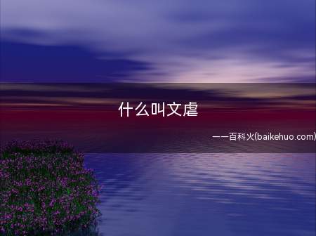 什么叫文虐