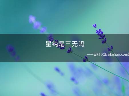 星纯是三无吗