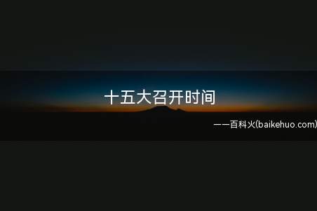 十五大召开时间
