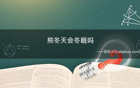熊冬天会冬眠吗
