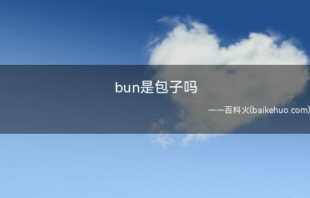 bun是包子吗