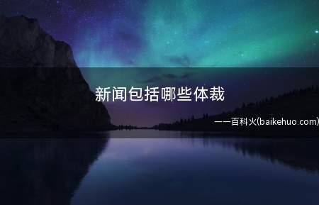 新闻包括哪些体裁
