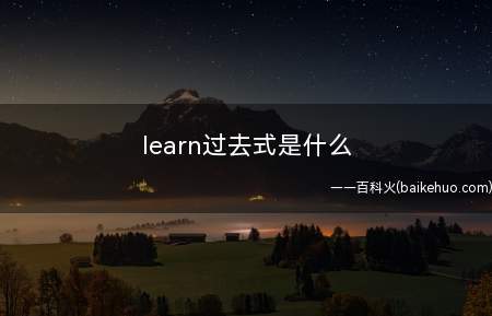 learn过去式是什么