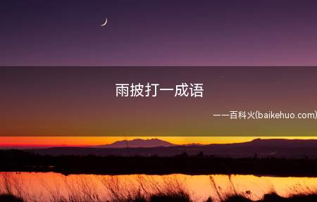 雨披打一成语