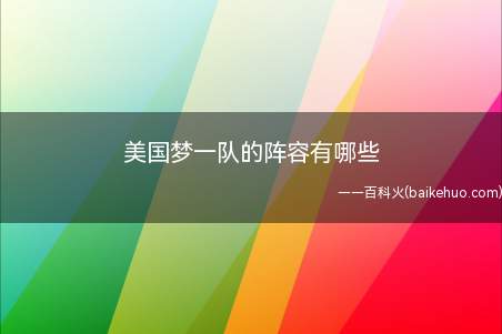 美国梦一队的阵容有哪些