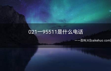 021一95511是什么电话