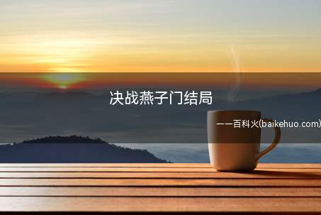 决战燕子门结局