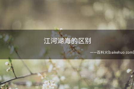 江河湖海的区别