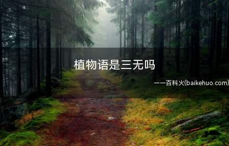 植物语是三无吗