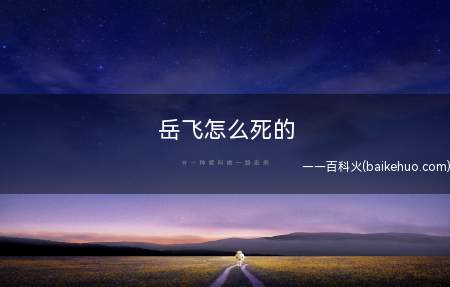 岳飞怎么死的