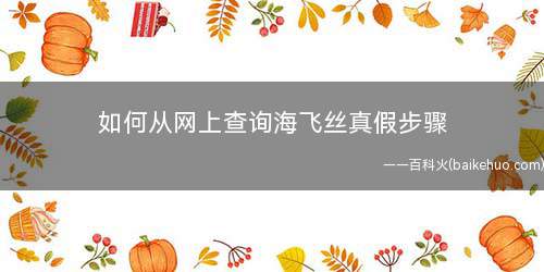 如何从网上查询海飞丝真假步骤