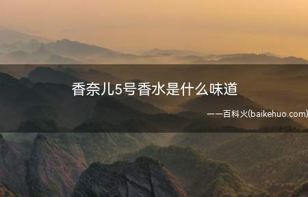 香奈儿5号香水是什么味道