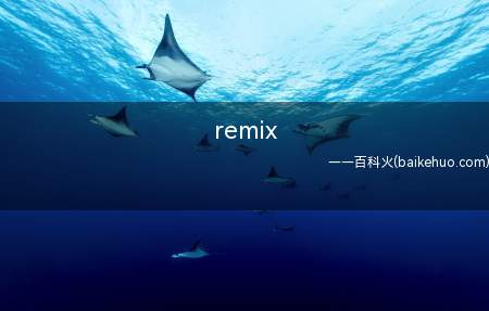 remix是什么意思中文