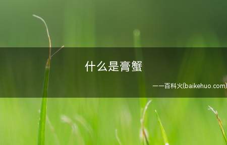 什么是膏蟹