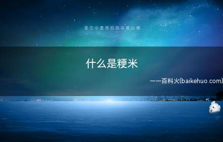 什么是粳米