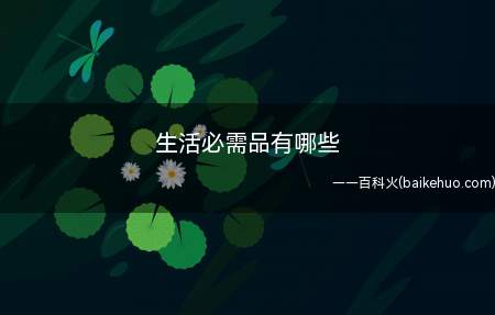 生活必需品有哪些