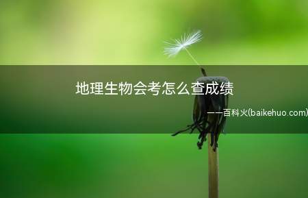地理生物会考怎么查成绩