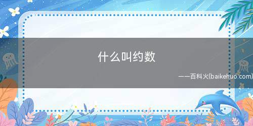什么叫约数