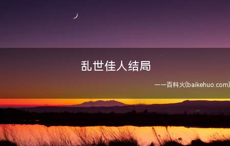 乱世佳人结局