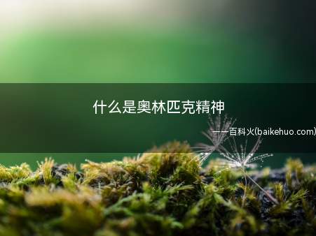 什么是奥林匹克精神