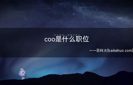 coo是什么职位