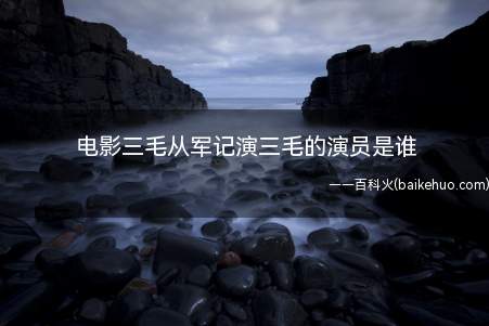 电影三毛从军记演三毛的演员是谁