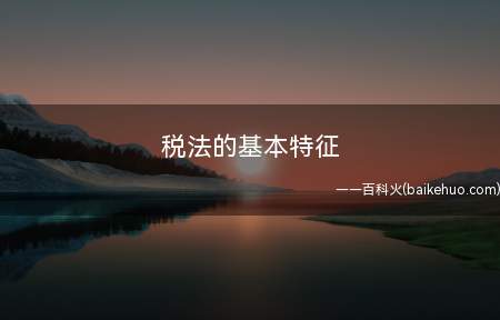 税法的基本特征
