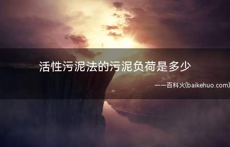 活性污泥法的污泥负荷是多少