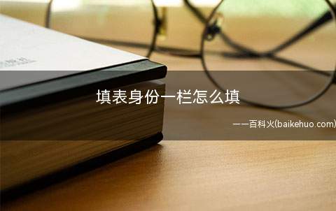填表身份一栏怎么填
