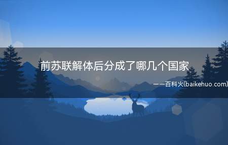 前苏联解体后分成了哪几个国家