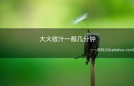 大火收汁一般几分钟