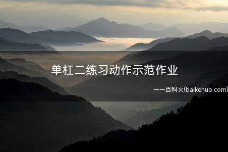 单杠二练习动作示范作业