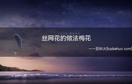 丝网花的做法梅花