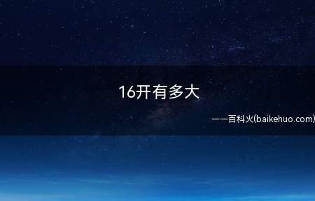 16开有多大