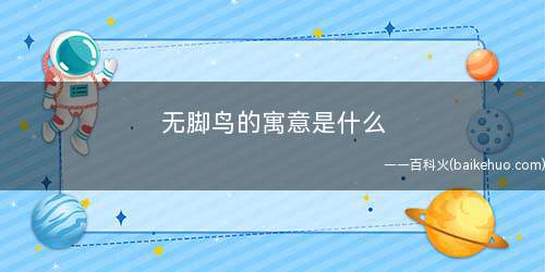 无脚鸟的寓意是什么