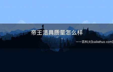帝王洁具质量怎么样