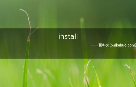 install是什么意思