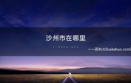 沙州市在哪里