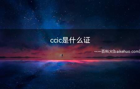 ccic是什么证