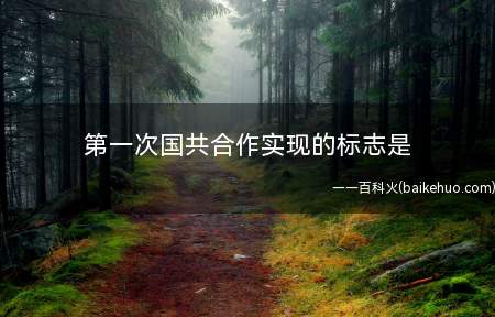 第一次国共合作实现的标志是
