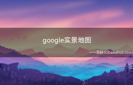 google实景地图