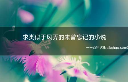 求类似于风弄的未曾忘记的小说