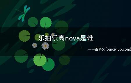 乐拍乐高nova是谁