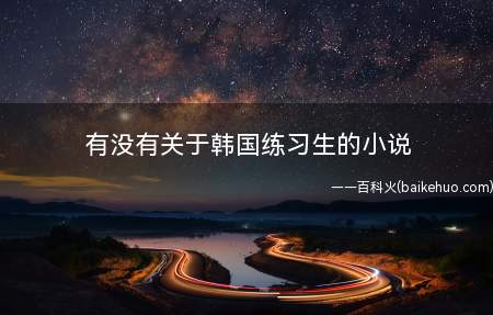 有没有关于韩国练习生的小说