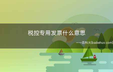 税控专用发票什么意思