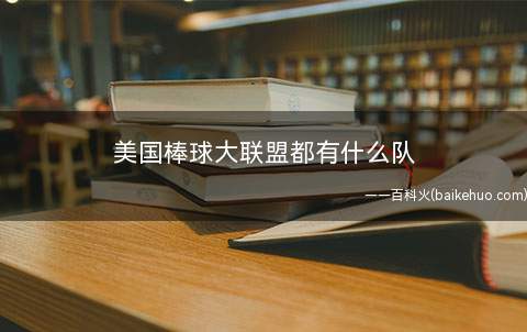 美国棒球大联盟都有什么队