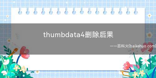 thumbdata4删除后果