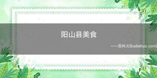 阳山县美食